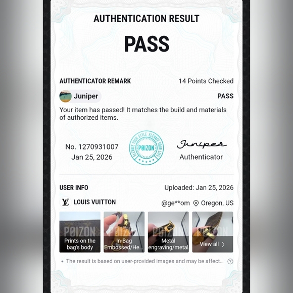 Louis Vuitton Signiture Brown Mono Pochette W/ LV Chain (EUC)(COA)✨️ - Picture 9 of 9